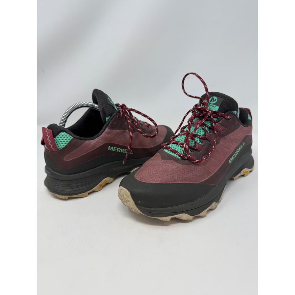 Merrell Moab Speed Hiking Trail Running Shoes Womens Burgundy Vibram J067030 10